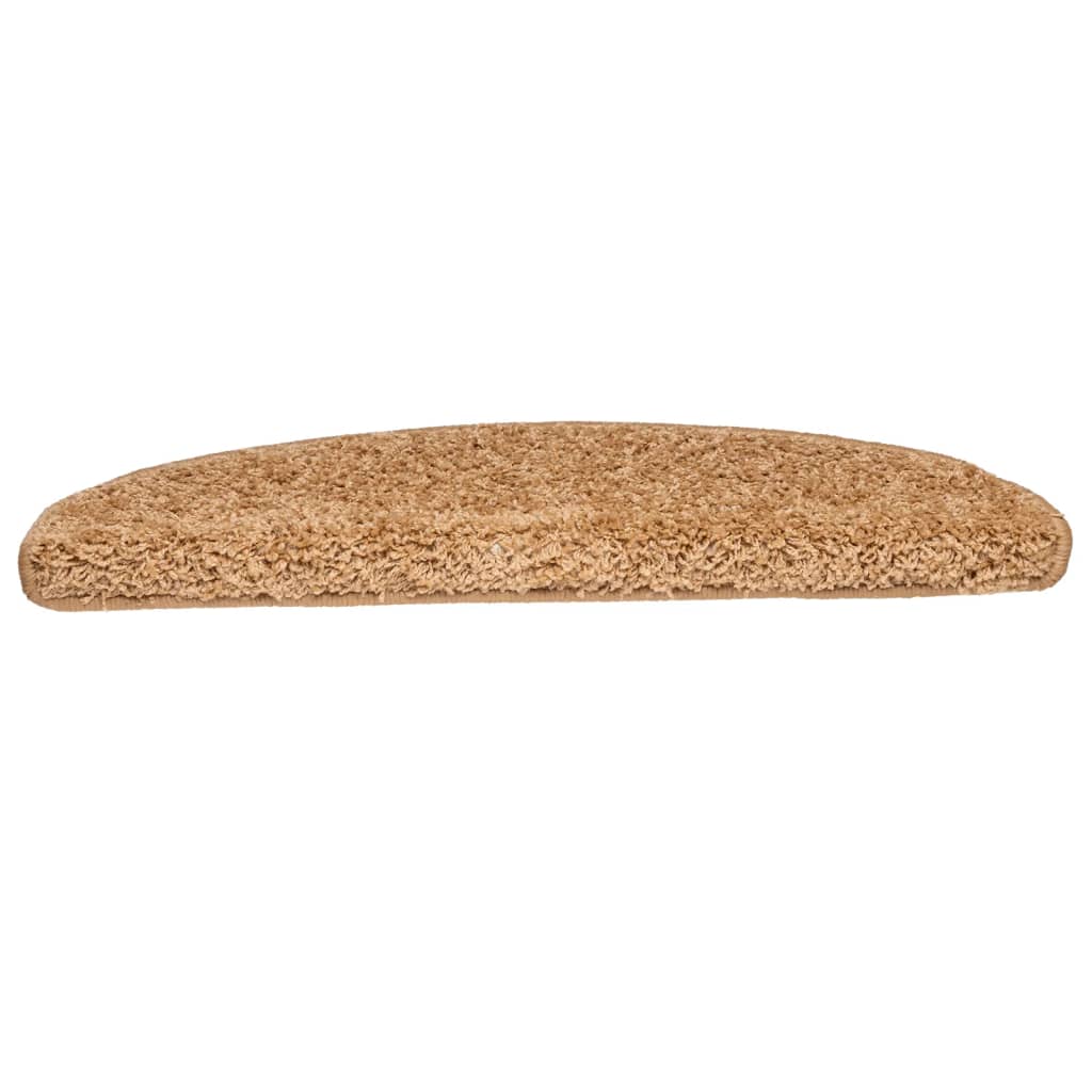 vidaXL Covorașe pentru trepte scară, 15 buc., bej, 65x21x4 cm