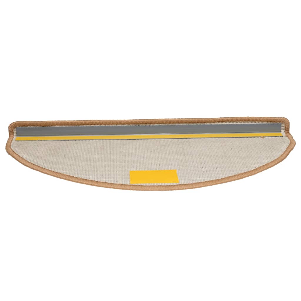 vidaXL Covorașe pentru trepte scară, 15 buc., bej, 65x21x4 cm
