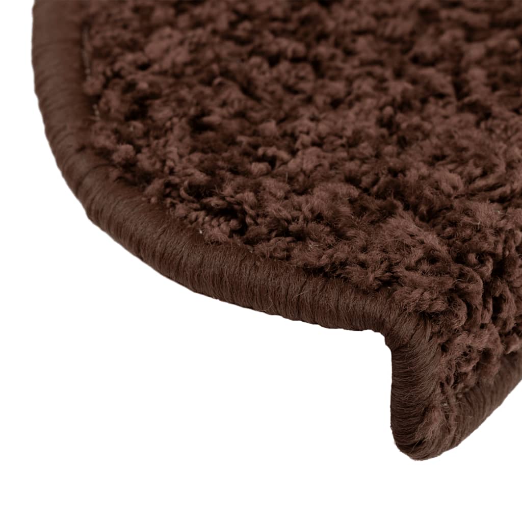 vidaXL Covorașe pentru scări, 15 buc., 65x21x4 cm, maro, semirotunde, mari vidaXL Covorașe pentru scări, 15 buc., 65x21x4 cm, maro, semirotunde, mari