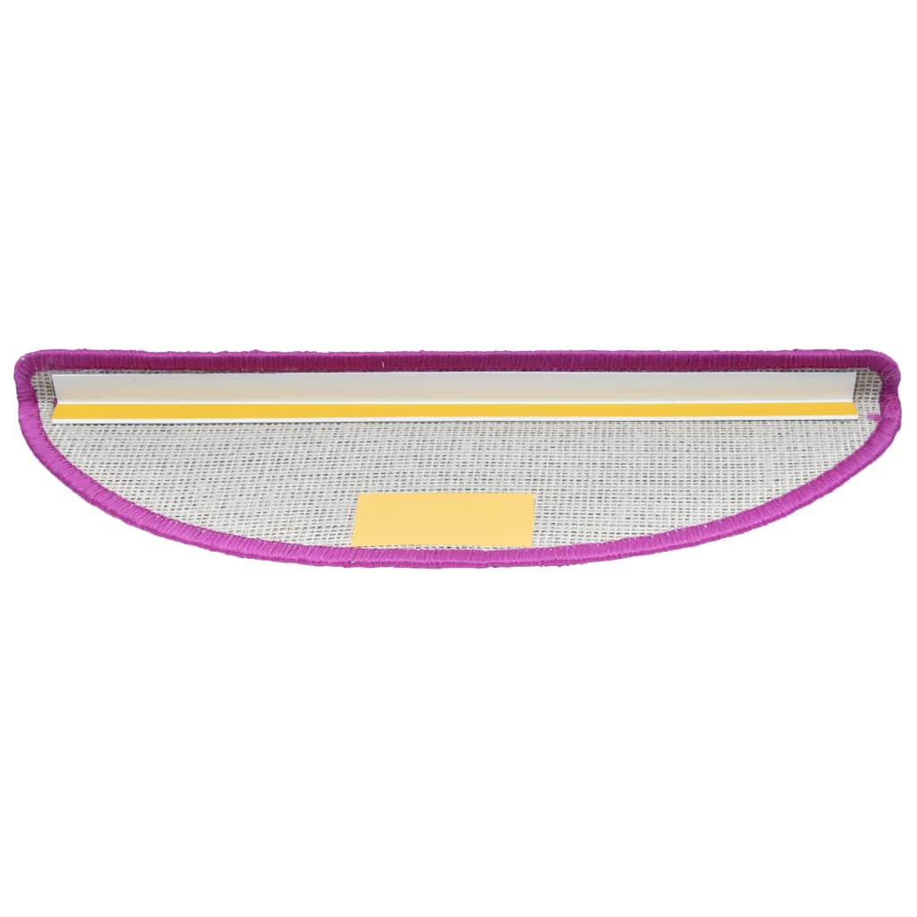 vidaXL Covorașe pentru trepte scară, 15 buc., violet, 65 x 21 x 4 cm