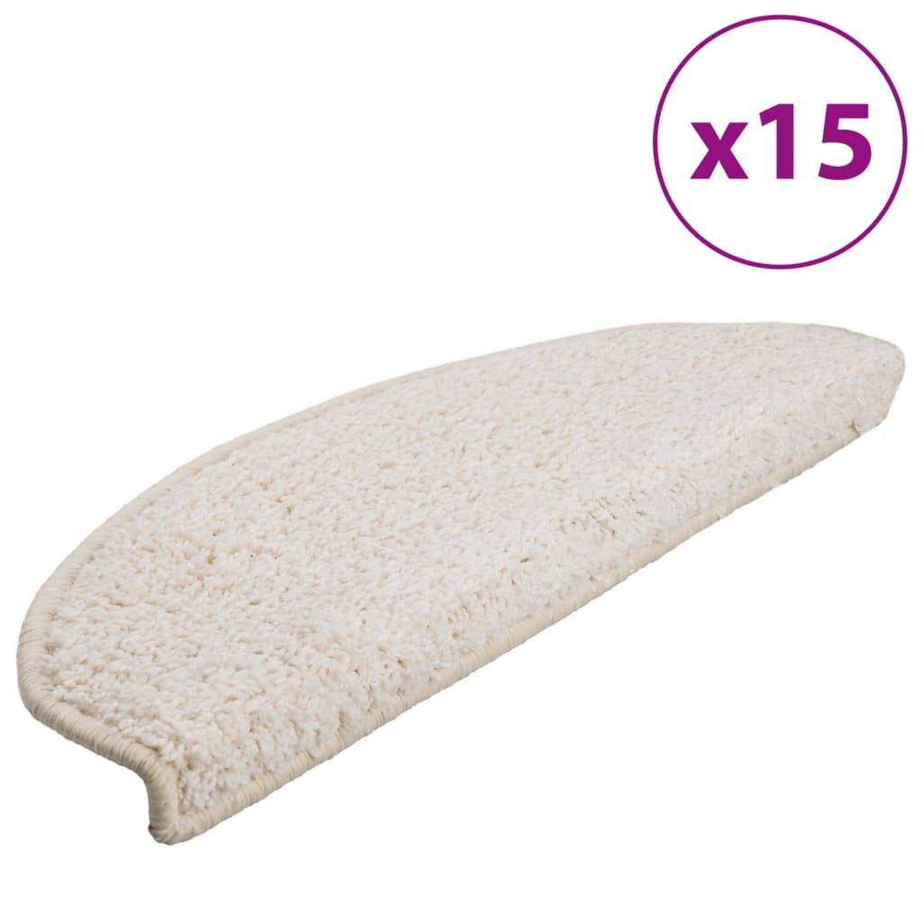vidaXL Covorașe pentru trepte scară, 15 buc., alb, 65x21x4 cm vidaXL Covorașe pentru trepte scară, 15 buc., alb, 65x21x4 cm