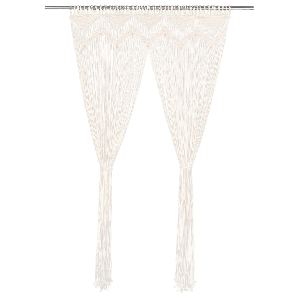 vidaXL Perdea macrame, 140 x 240 cm, bumbac