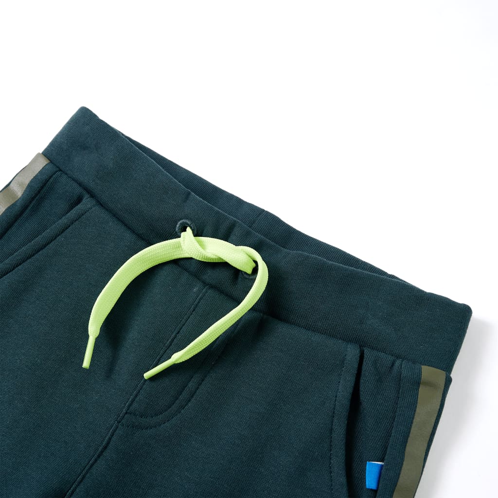 Pantaloni de trening pentru copii cu cordon verde mușchi 128