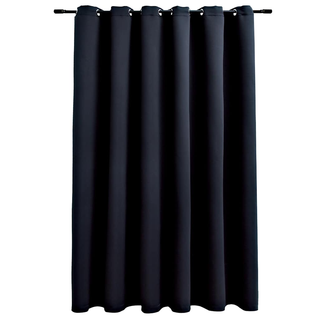vidaXL Draperie opacă cu inele metalice, negru, 290 x 245 cm vidaXL Draperie opacă cu inele metalice, negru, 290 x 245 cm