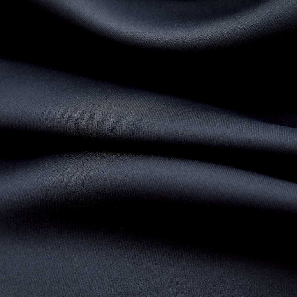 vidaXL Draperie opacă cu inele metalice, negru, 290 x 245 cm vidaXL Draperie opacă cu inele metalice, negru, 290 x 245 cm
