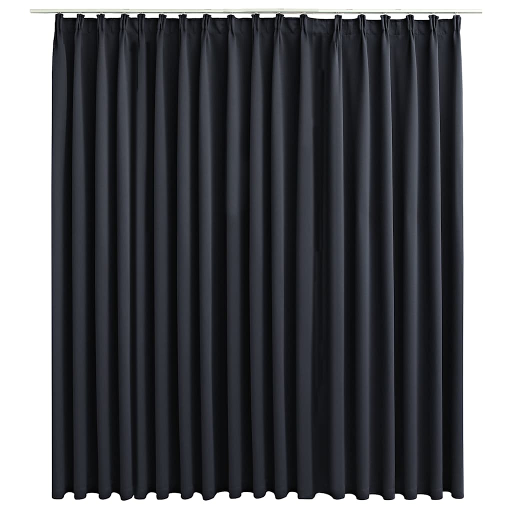 vidaXL Draperie opacă, negru, 290 x 245 cm, cu cârlige vidaXL Draperie opacă, negru, 290 x 245 cm, cu cârlige