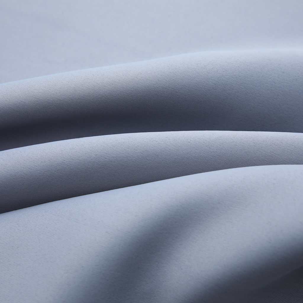 vidaXL Draperii opace cu inele metalice, 2 buc., gri, 140 x 225 cm vidaXL Draperii opace cu inele metalice, 2 buc., gri, 140 x 225 cm