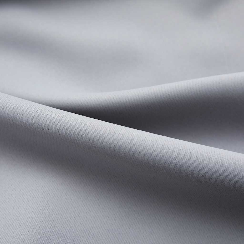 vidaXL Draperii opace cu cârlige, 2 buc., gri, 140 x 225 cm vidaXL Draperii opace cu cârlige, 2 buc., gri, 140 x 225 cm