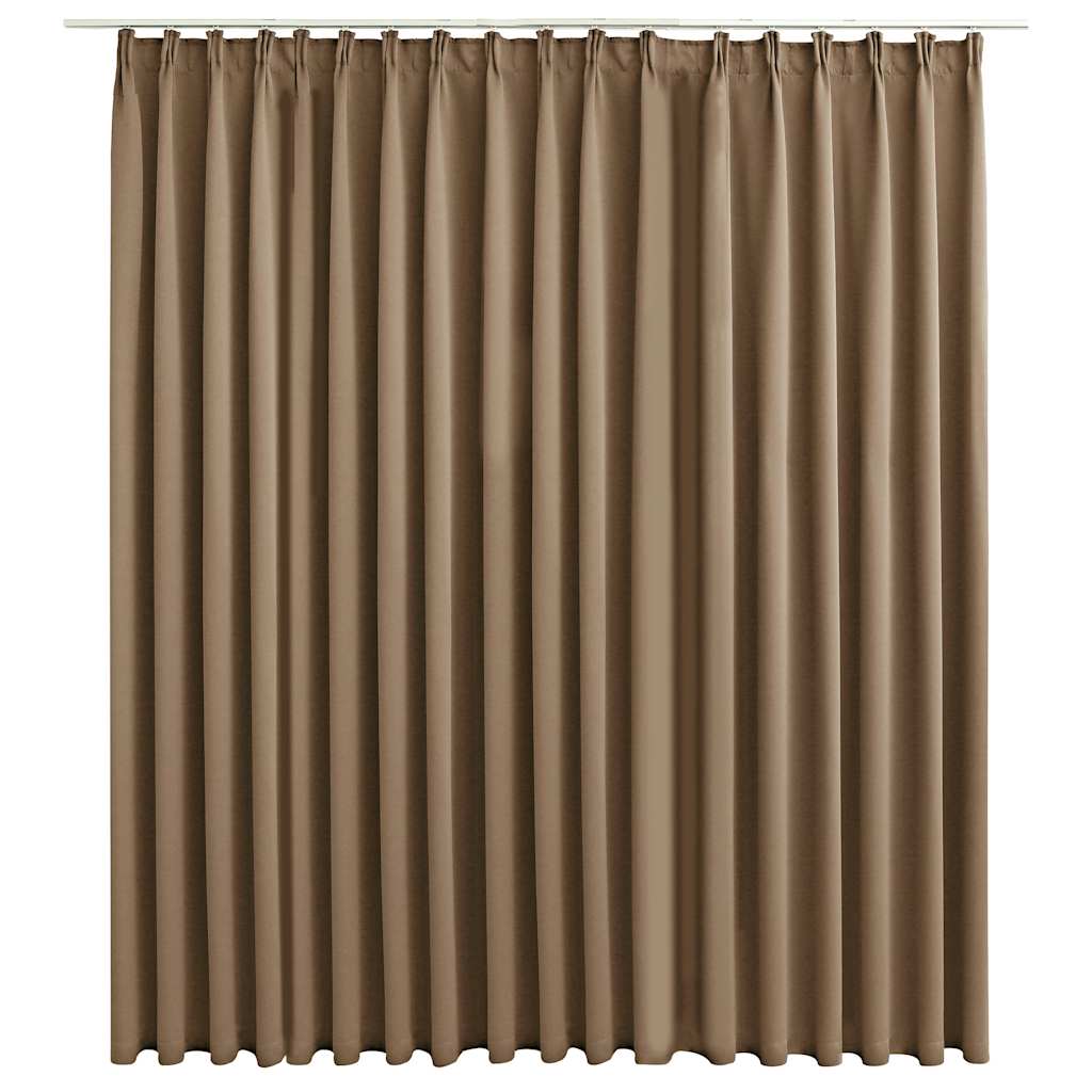 vidaXL Draperie opacă, gri taupe, 290 x 245 cm, cu cârlige