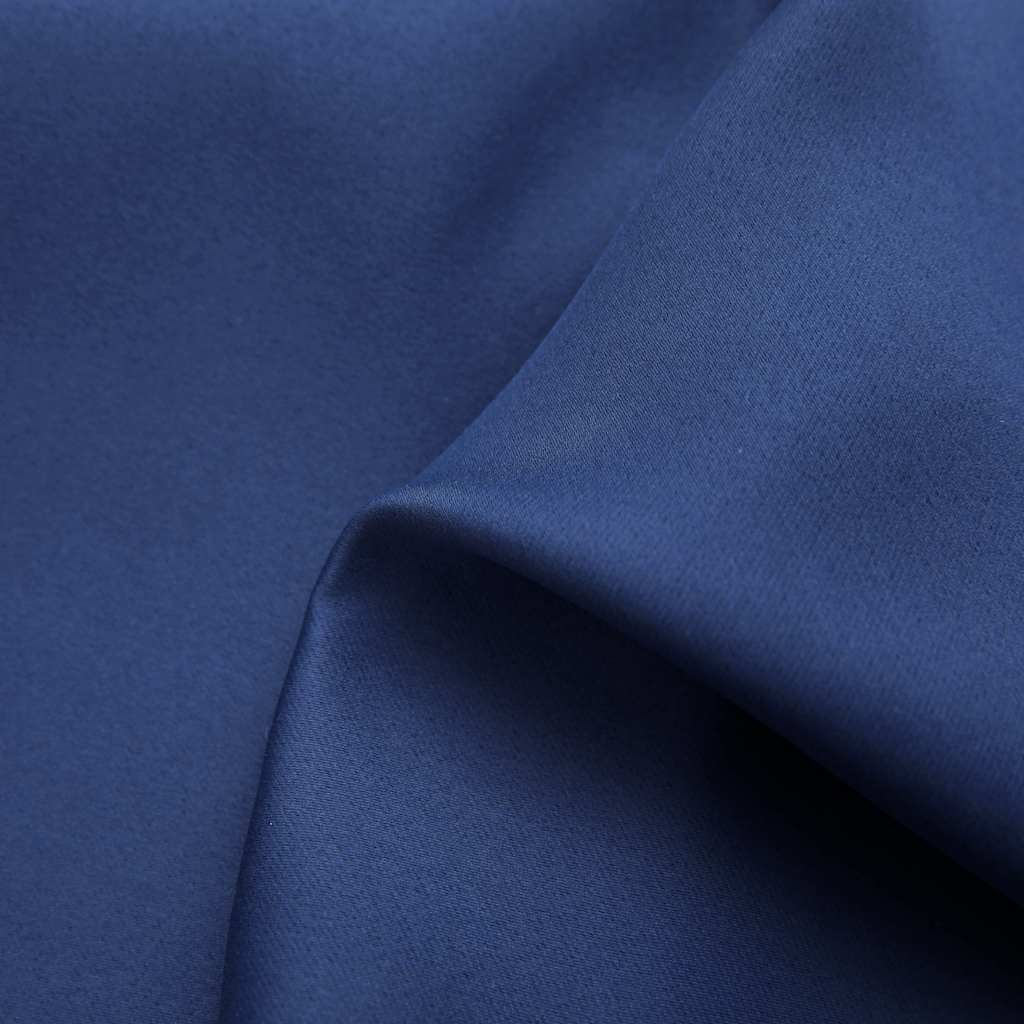 vidaXL Draperii opace cu inele metalice, 2 buc, albastru, 140 x 175 cm vidaXL Draperii opace cu inele metalice, 2 buc, albastru, 140 x 175 cm