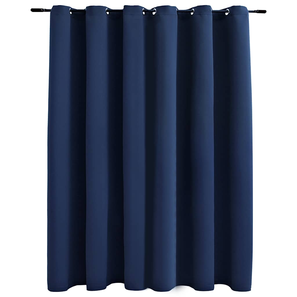 vidaXL Draperie opacă cu inele metalice, albastru, 290 x 245 cm vidaXL Draperie opacă cu inele metalice, albastru, 290 x 245 cm