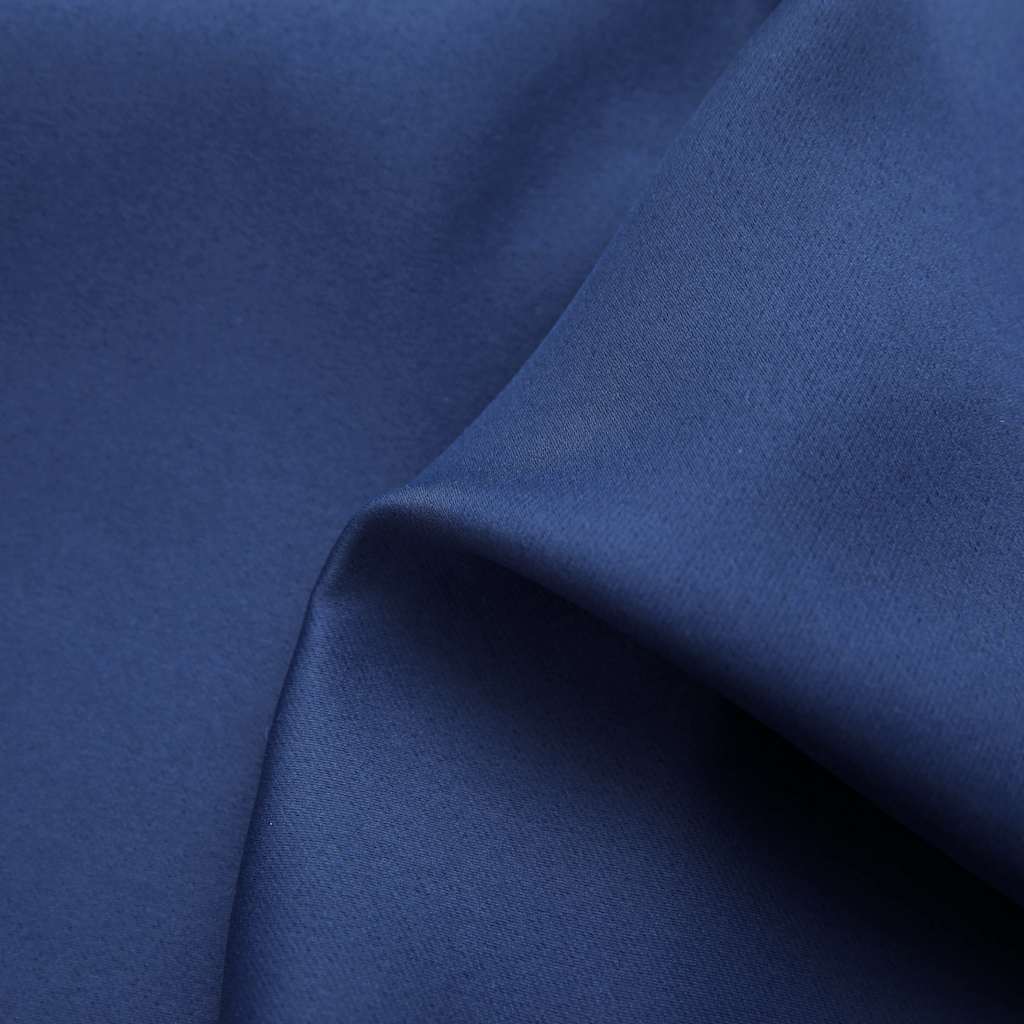 vidaXL Draperie opacă cu inele metalice, albastru, 290 x 245 cm vidaXL Draperie opacă cu inele metalice, albastru, 290 x 245 cm