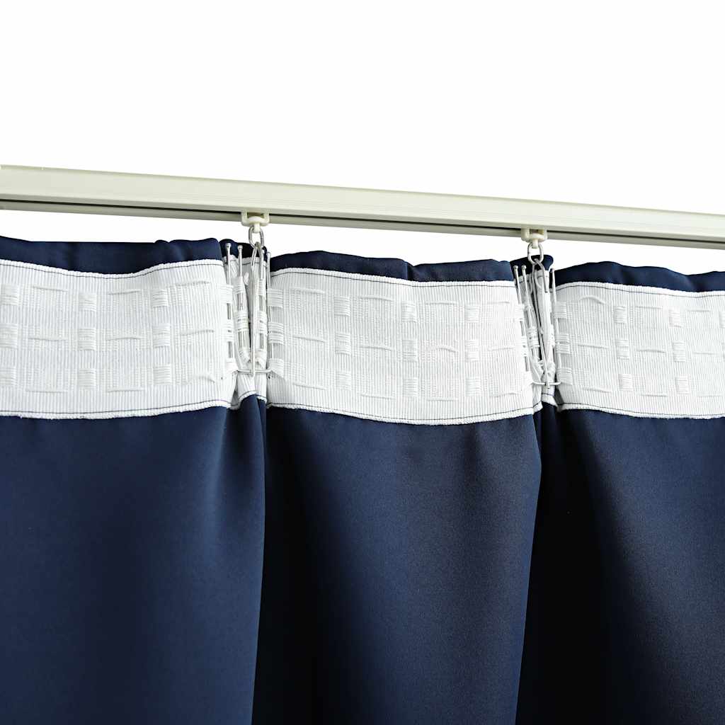 vidaXL Draperie opacă, albastru, 290 x 245 cm, cu cârlige vidaXL Draperie opacă, albastru, 290 x 245 cm, cu cârlige