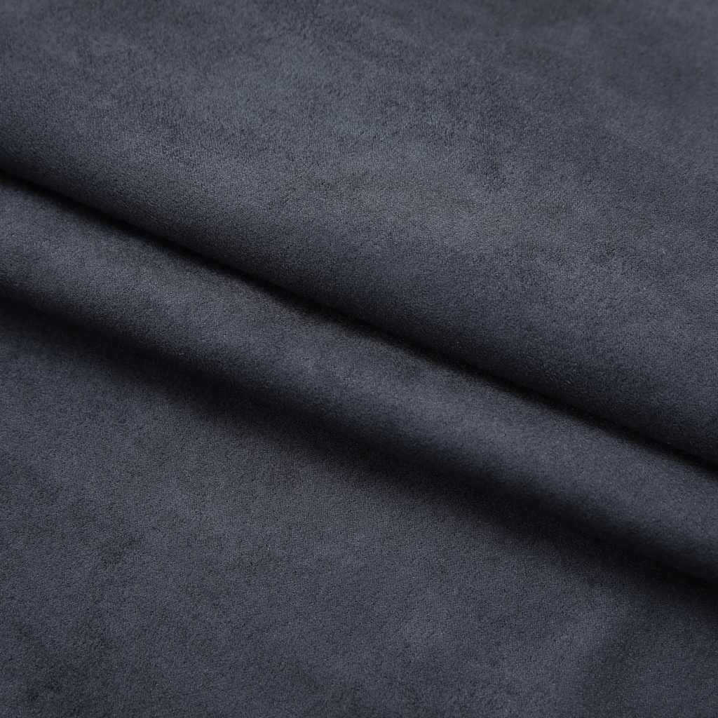 vidaXL Draperii opace cu cârlige, 2 buc., antracit, 140 x 225 cm vidaXL Draperii opace cu cârlige, 2 buc., antracit, 140 x 225 cm