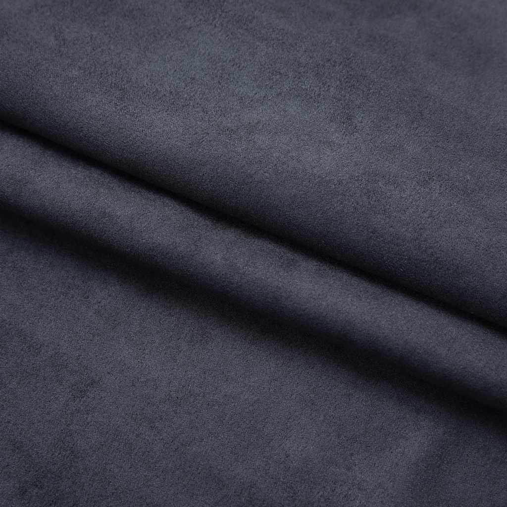 vidaXL Draperii opace cu cârlige, 2 buc., antracit, 140 x 245 cm vidaXL Draperii opace cu cârlige, 2 buc., antracit, 140 x 245 cm