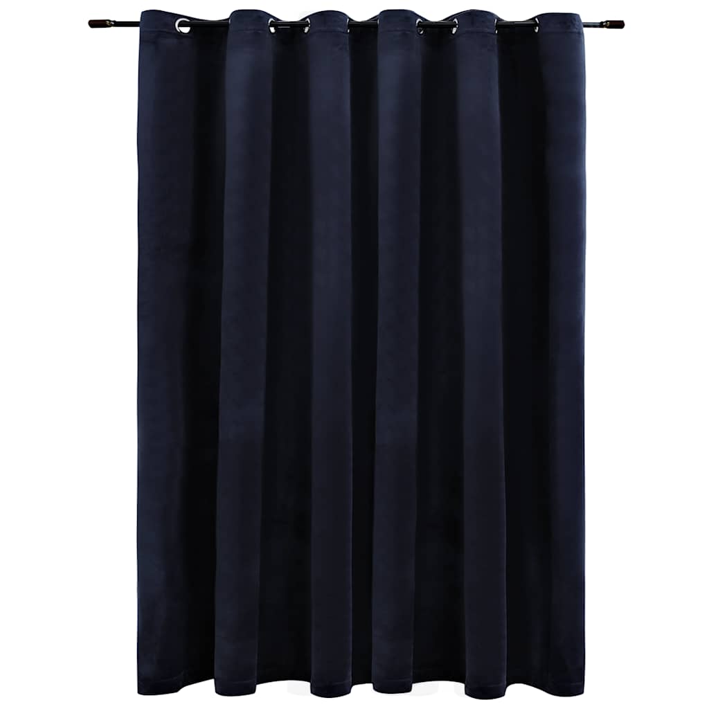vidaXL Draperie opacă cu inele metalice, negru, 290 x 245 cm, catifea vidaXL Draperie opacă cu inele metalice, negru, 290 x 245 cm, catifea