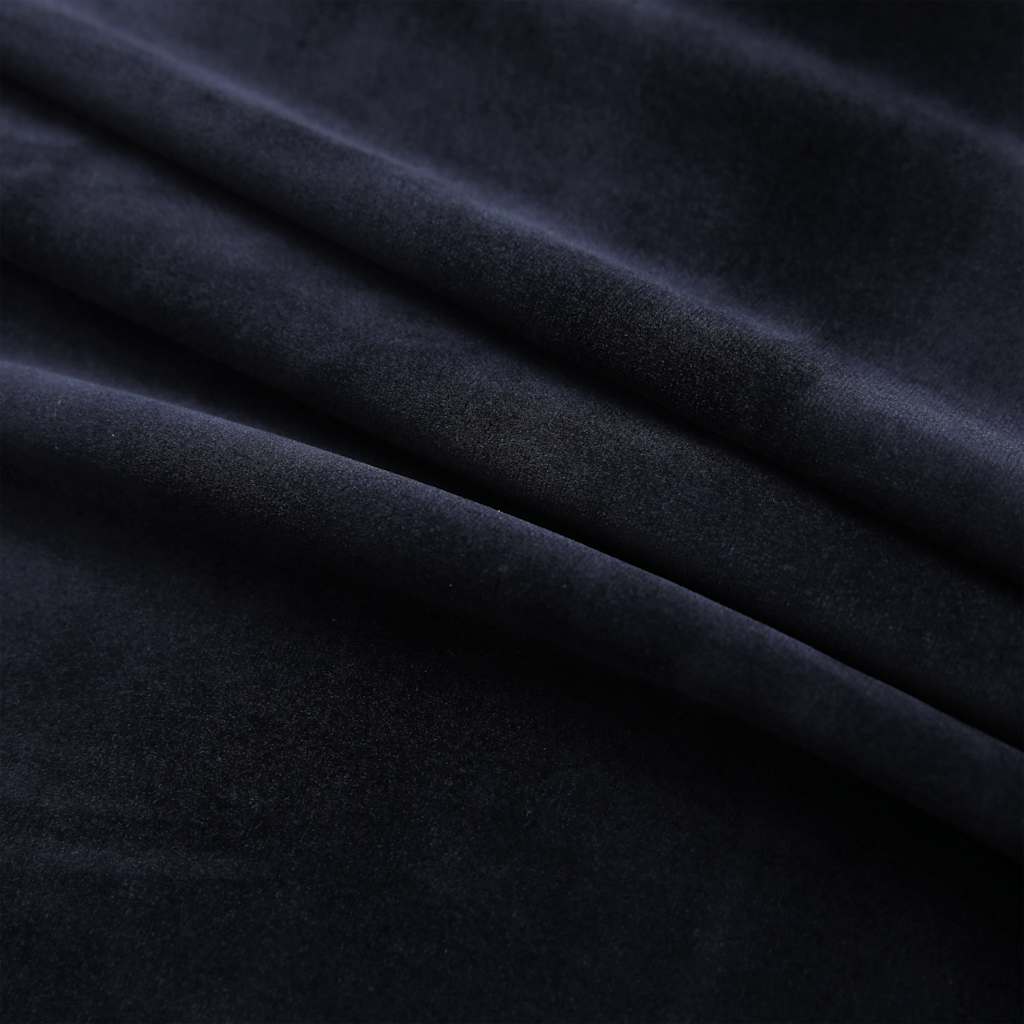 vidaXL Draperie opacă cu inele metalice, negru, 290 x 245 cm, catifea vidaXL Draperie opacă cu inele metalice, negru, 290 x 245 cm, catifea