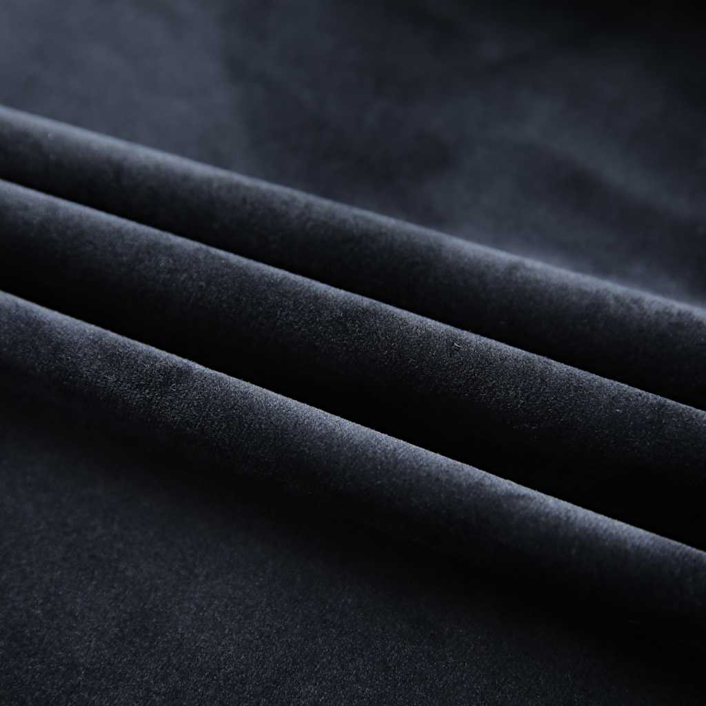 vidaXL Draperii opace, 2 buc., negru, 140x225 cm, catifea, cu cârlige vidaXL Draperii opace, 2 buc., negru, 140x225 cm, catifea, cu cârlige