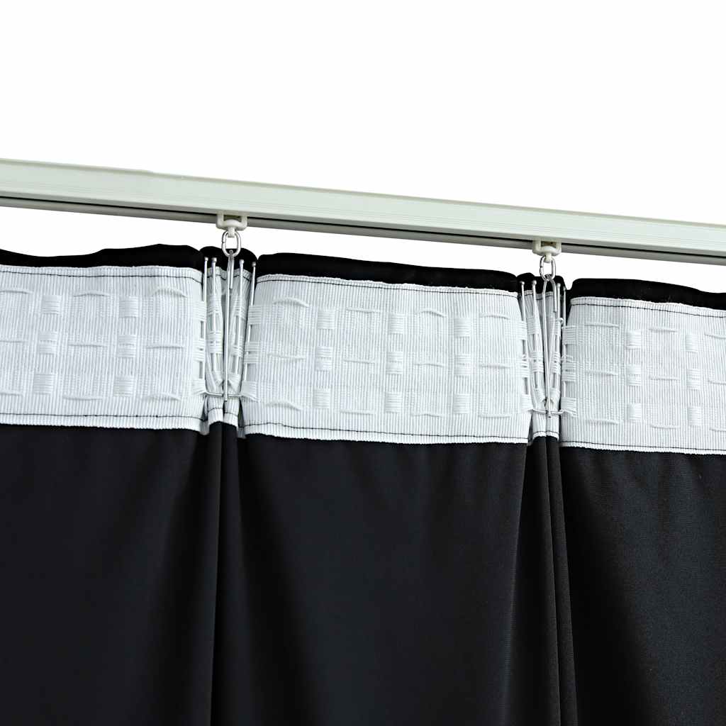 vidaXL Draperie opacă, negru, 290 x 245 cm, catifea, cu cârlige vidaXL Draperie opacă, negru, 290 x 245 cm, catifea, cu cârlige