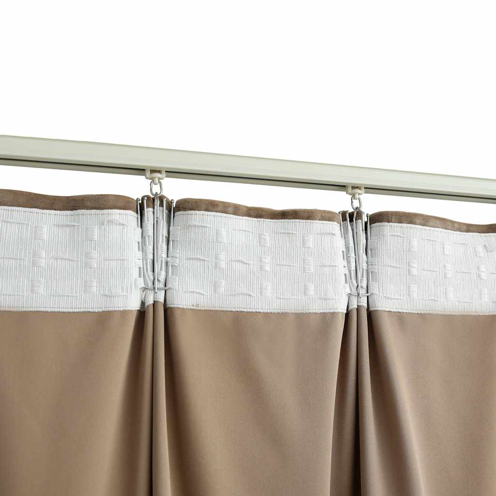 vidaXL Draperii opace, 2 buc., bej, 140x175 cm, catifea, cu cârlige vidaXL Draperii opace, 2 buc., bej, 140x175 cm, catifea, cu cârlige