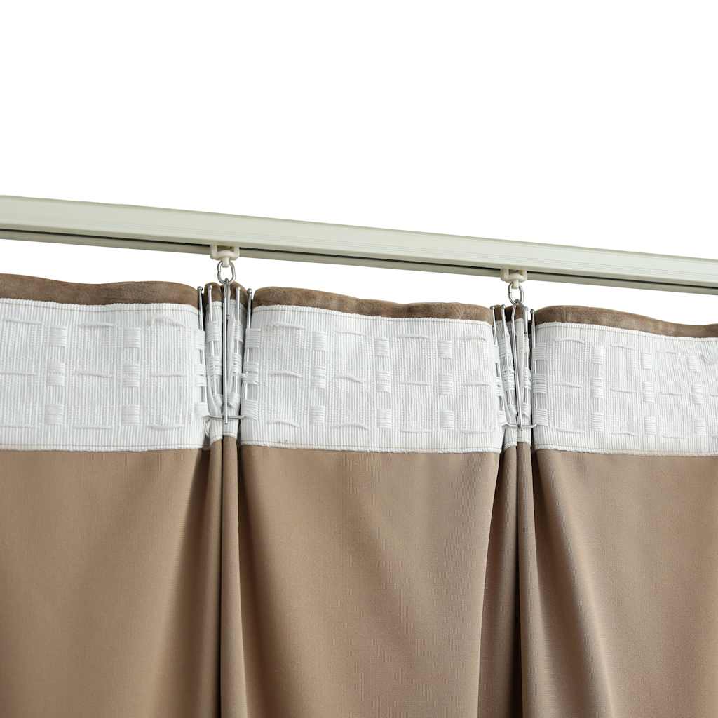 vidaXL Draperii opace, 2 buc., bej, 140x225 cm, catifea, cu cârlige vidaXL Draperii opace, 2 buc., bej, 140x225 cm, catifea, cu cârlige