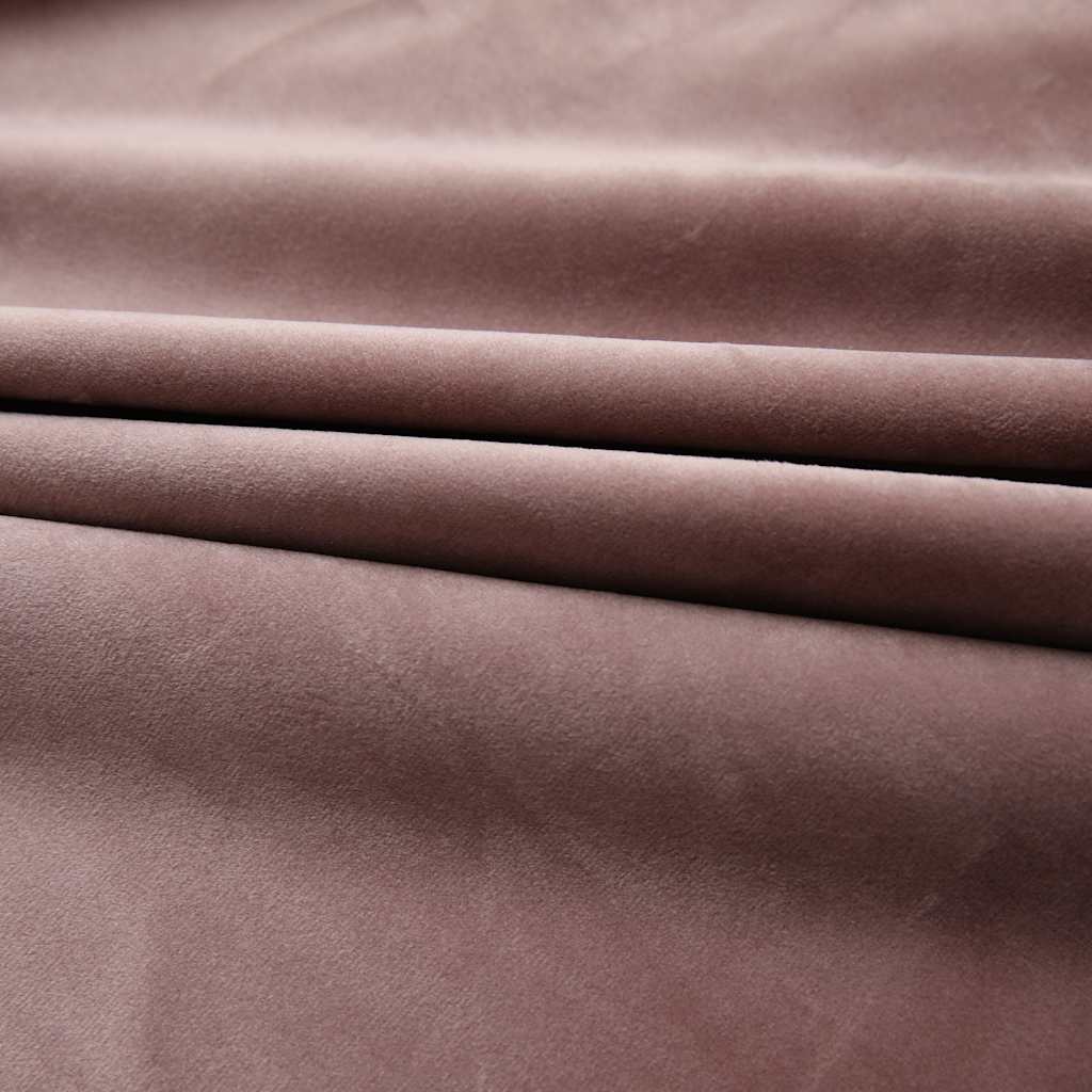 vidaXL Draperii opace 2 buc. roz antichizat 140x175 cm catifea cârlige vidaXL Draperii opace 2 buc. roz antichizat 140x175 cm catifea cârlige