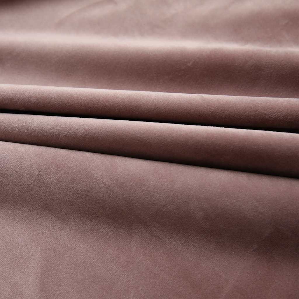 vidaXL Draperii opace 2 buc. roz antichizat 140x225 cm catifea cârlige vidaXL Draperii opace 2 buc. roz antichizat 140x225 cm catifea cârlige