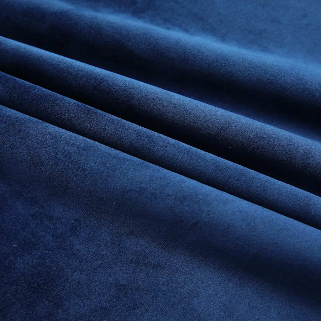 vidaXL Draperie opacă, albastru închis, 290x245cm, catifea, cu cârlige vidaXL Draperie opacă, albastru închis, 290x245cm, catifea, cu cârlige