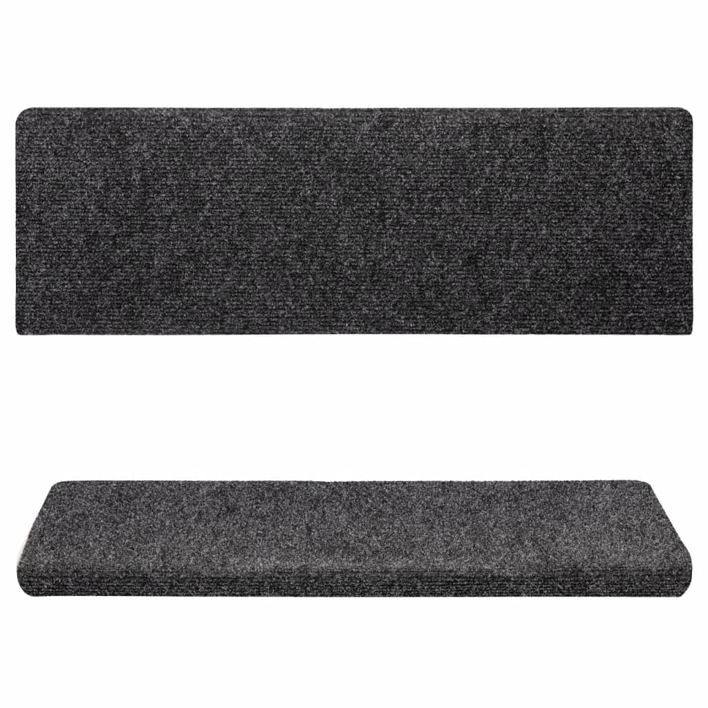 vidaXL Covorașe scări autoadezive, 15 buc., 65x21x4 cm, gri, cu margine dreptunghiulară vidaXL Covorașe scări autoadezive, 15 buc., 65x21x4 cm, gri, cu margine dreptunghiulară