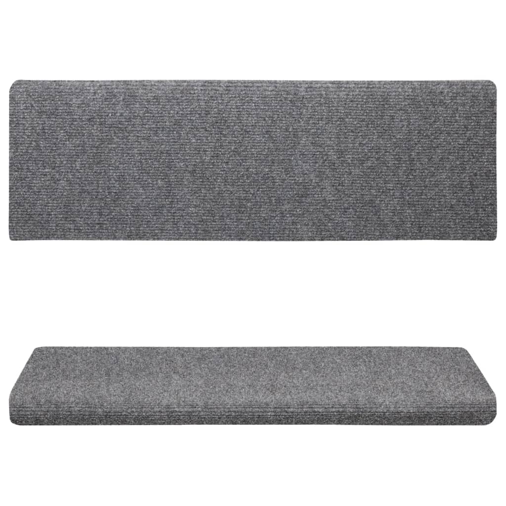 vidaXL Covorașe autoadezive pentru scări, 15 buc., 65x21x4 cm, gri deschis, cu margini dreptunghiulare vidaXL Covorașe autoadezive pentru scări, 15 buc., 65x21x4 cm, gri deschis, cu margini dreptunghiulare