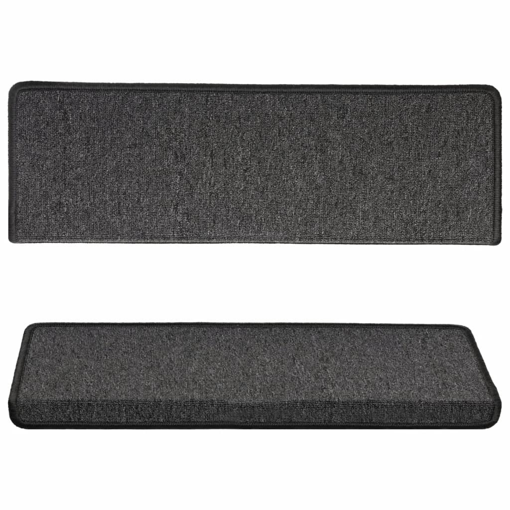 vidaXL Covorașe de trepte de scară, 15 buc., antracit, 65x21x4 cm vidaXL Covorașe de trepte de scară, 15 buc., antracit, 65x21x4 cm