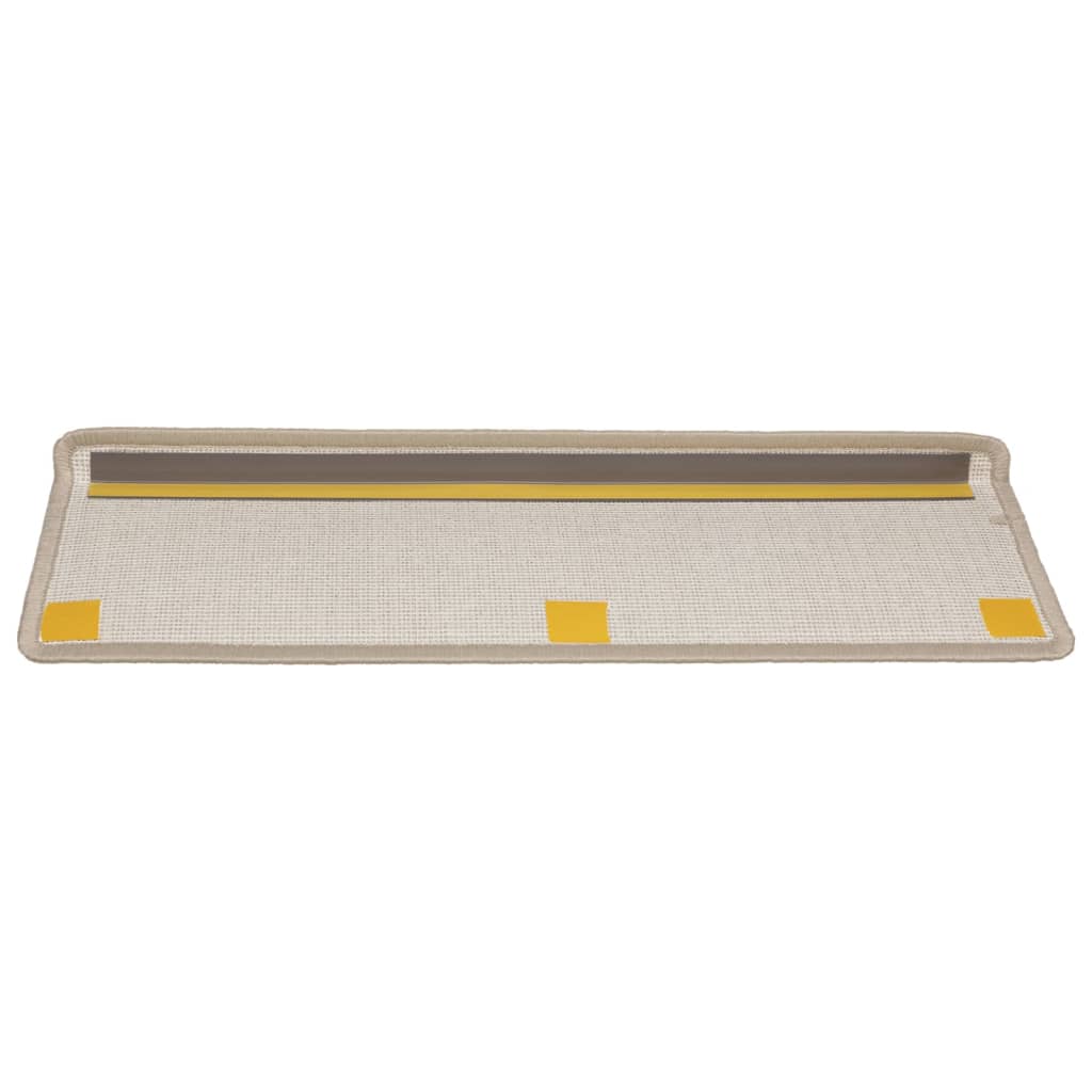 vidaXL Covorașe de trepte de scară, 15 buc., gri taupe, 65x21x4 cm