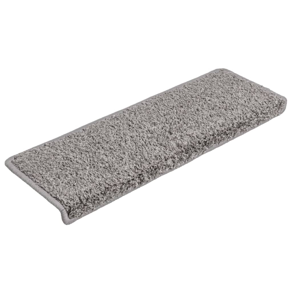 vidaXL Covorașe de trepte de scară, 15 buc., gri, 65x21x4 cm vidaXL Covorașe de trepte de scară, 15 buc., gri, 65x21x4 cm