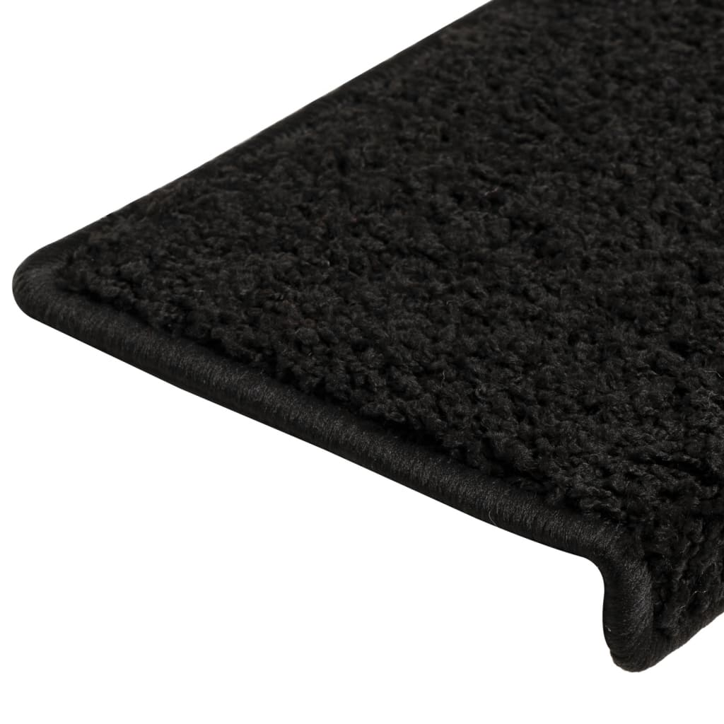 vidaXL Covorașe de trepte de scară, 15 buc., negru, 65x21x4 cm vidaXL Covorașe de trepte de scară, 15 buc., negru, 65x21x4 cm