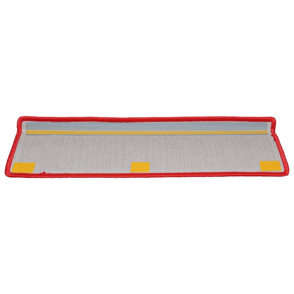 vidaXL Covorașe de trepte de scară, 15 buc., roșu, 65x21x4 cm vidaXL Covorașe de trepte de scară, 15 buc., roșu, 65x21x4 cm