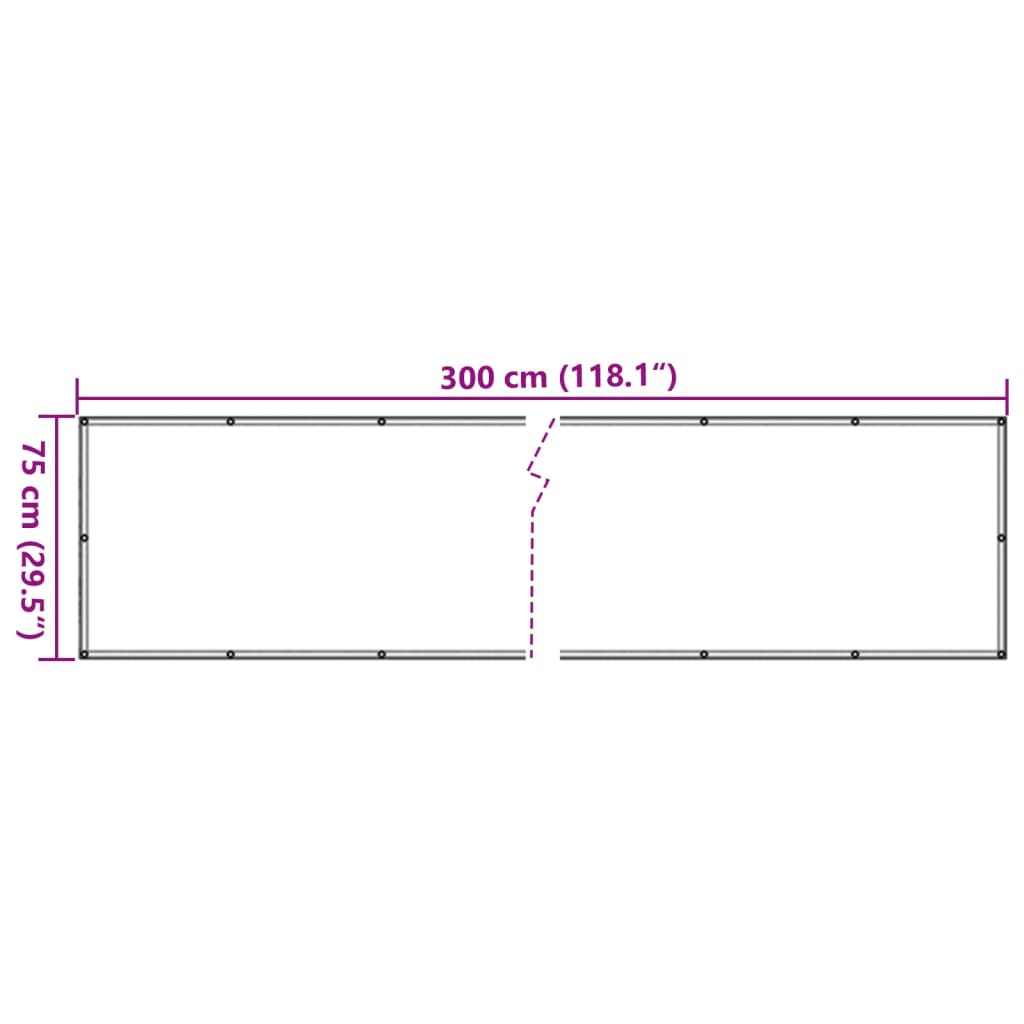 vidaXL Paravan de balcon, antracit, 75 x 300 cm, țesătură oxford
