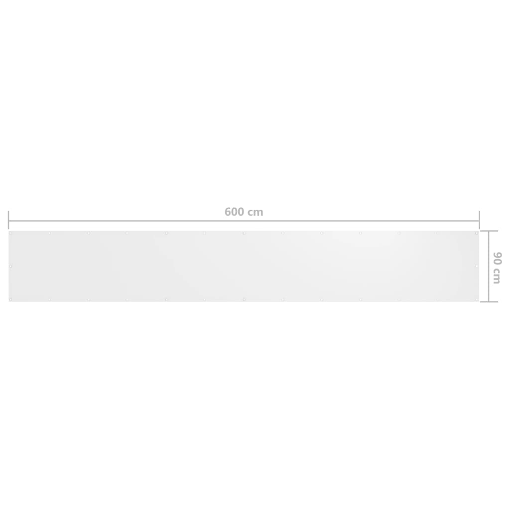 vidaXL Paravan de balcon, alb, 90 x 600 cm, țesătură oxford vidaXL Paravan de balcon, alb, 90 x 600 cm, țesătură oxford