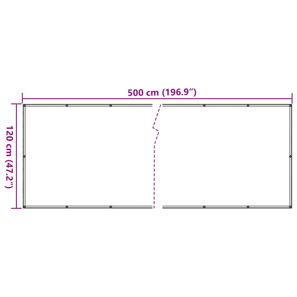 vidaXL Paravan de balcon, bej, 120x500 cm, țesătură oxford vidaXL Paravan de balcon, bej, 120x500 cm, țesătură oxford