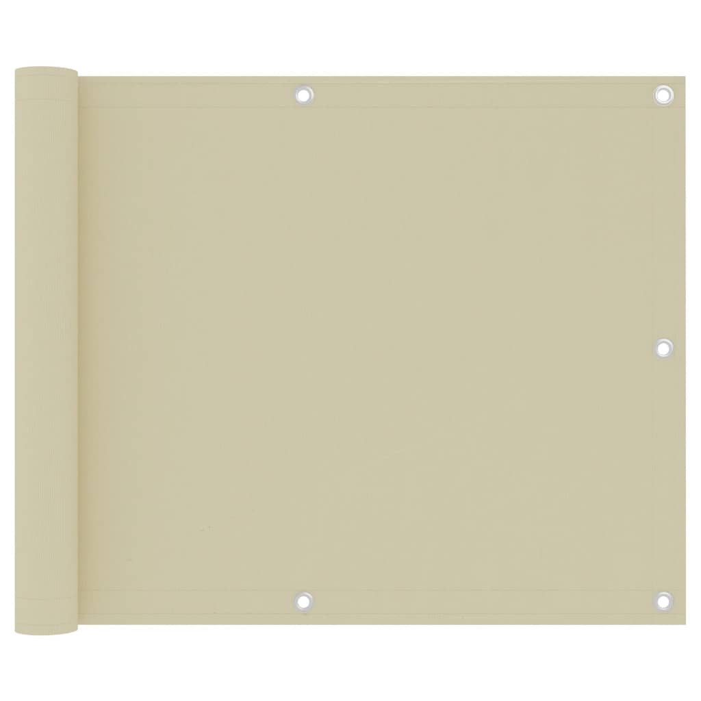vidaXL Paravan pentru balcon, crem, 75x500 cm, țesătură oxford vidaXL Paravan pentru balcon, crem, 75x500 cm, țesătură oxford