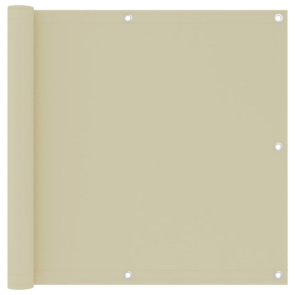 vidaXL Paravan de balcon, crem, 90x500 cm, țesătură oxford