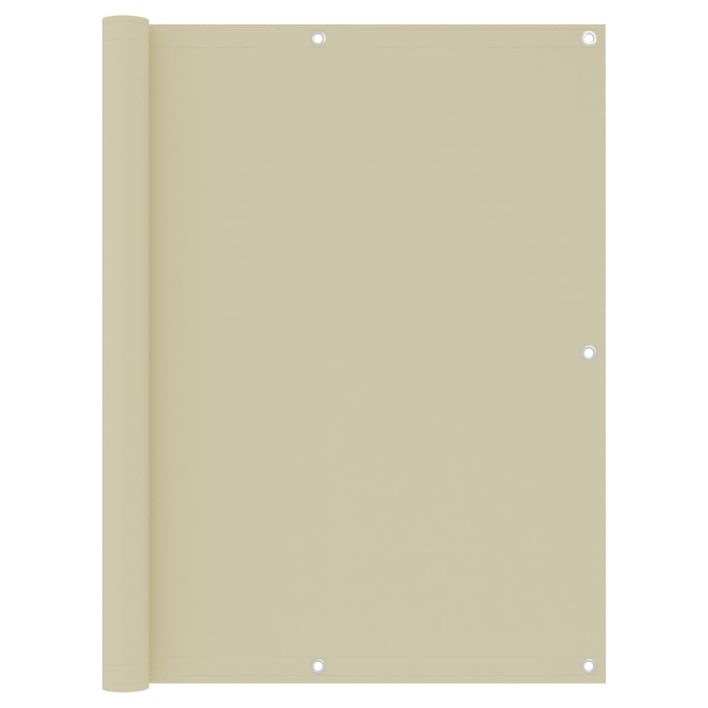 vidaXL Paravan de balcon, crem, 120 x 500 cm, țesătură oxford