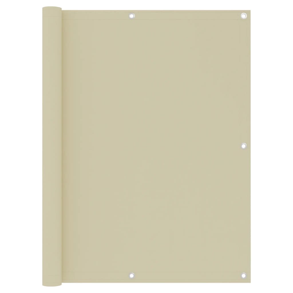 vidaXL Paravan pentru balcon, crem, 120x600 cm, țesătură oxford vidaXL Paravan pentru balcon, crem, 120x600 cm, țesătură oxford