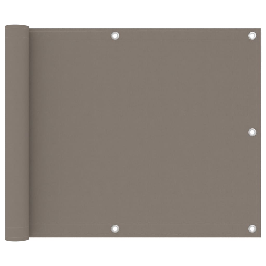 vidaXL Paravan de balcon, gri taupe, 75x600 cm, țesătură oxford vidaXL Paravan de balcon, gri taupe, 75x600 cm, țesătură oxford
