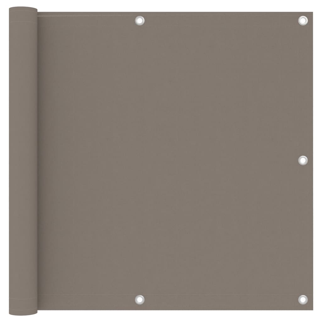 vidaXL Paravan de balcon, gri taupe, 90x500 cm, țesătură oxford