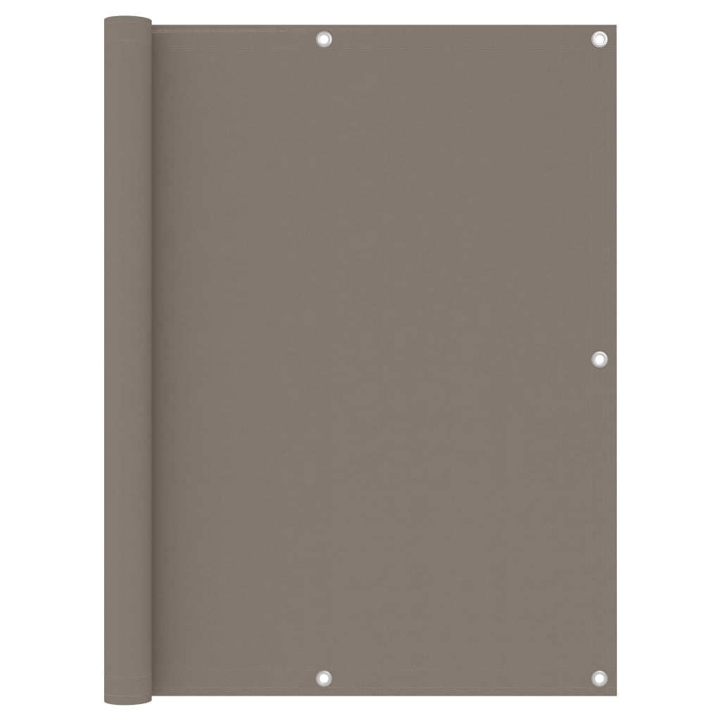 vidaXL Paravan de balcon, gri taupe, 120x500 cm, țesătură oxford