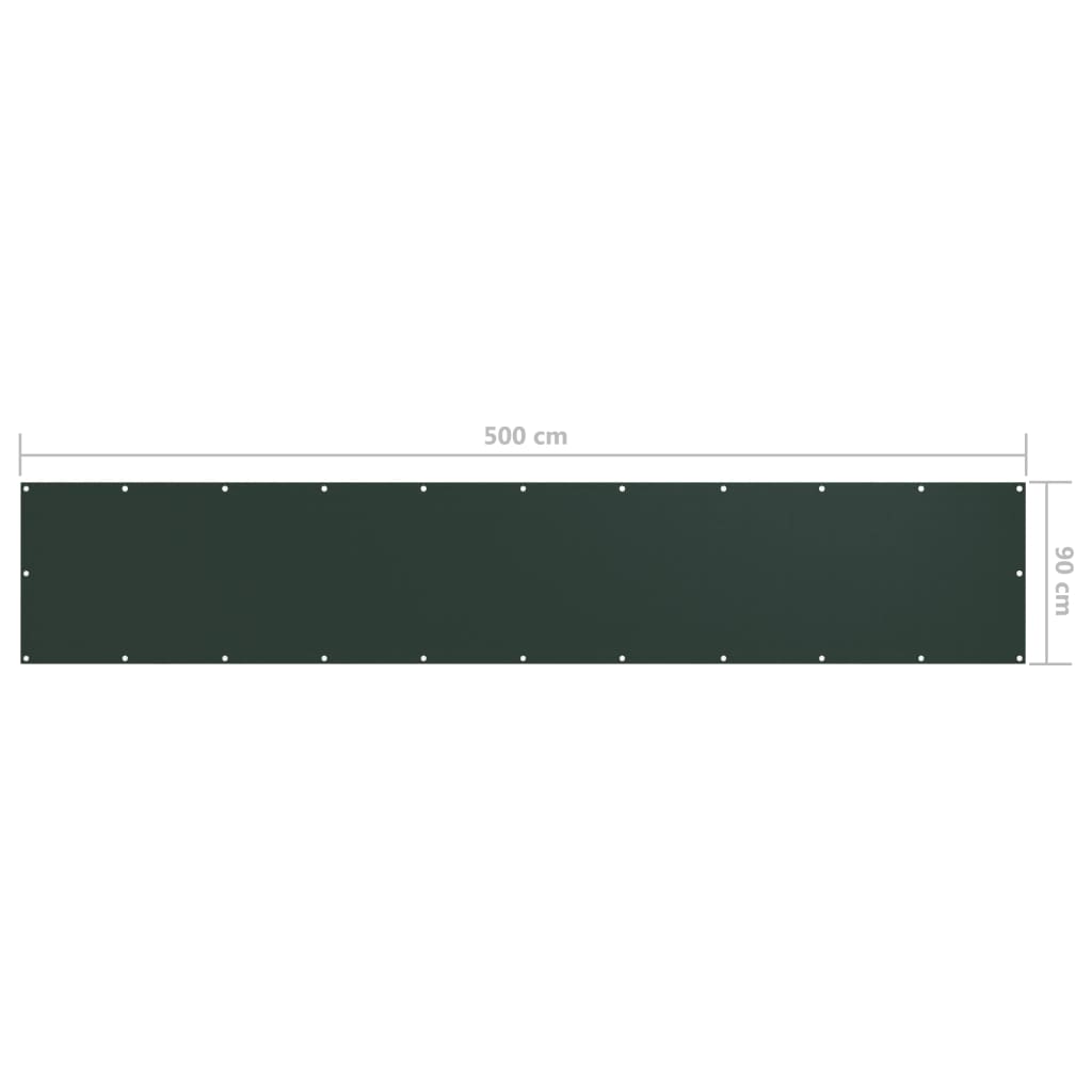 vidaXL Paravan de balcon, verde închis, 90x500 cm, țesătură oxford vidaXL Paravan de balcon, verde închis, 90x500 cm, țesătură oxford