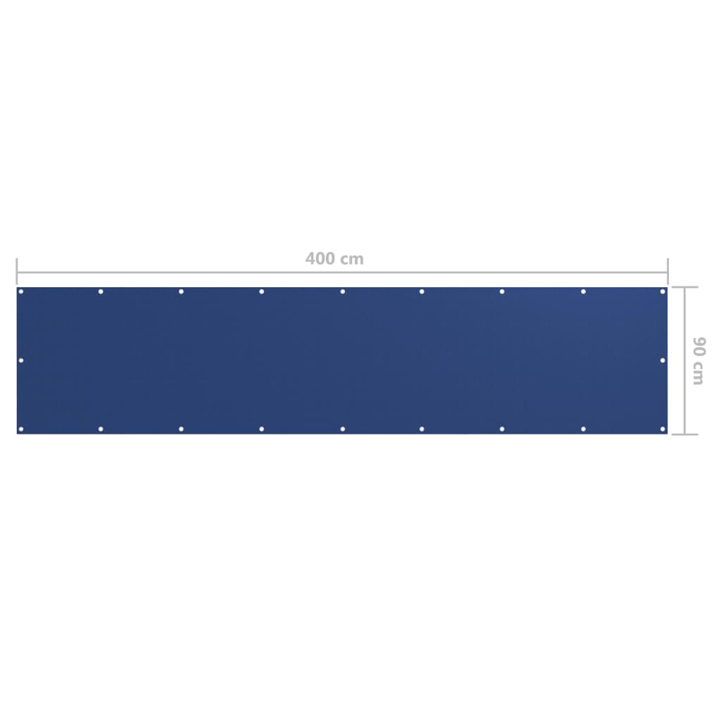 vidaXL Paravan de balcon, albastru, 90 x 400 cm, țesătură oxford vidaXL Paravan de balcon, albastru, 90 x 400 cm, țesătură oxford