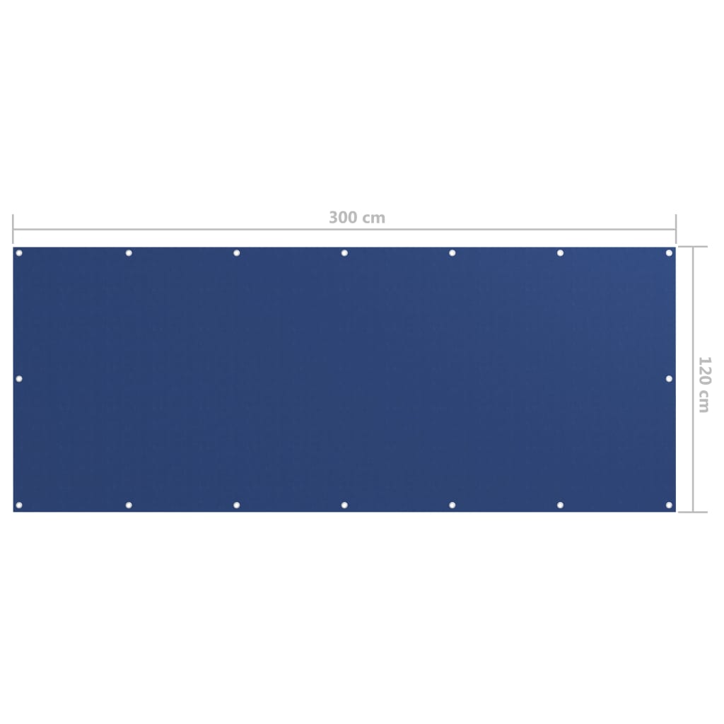 vidaXL Paravan pentru balcon, albastru, 120x300 cm, țesătură Oxford
