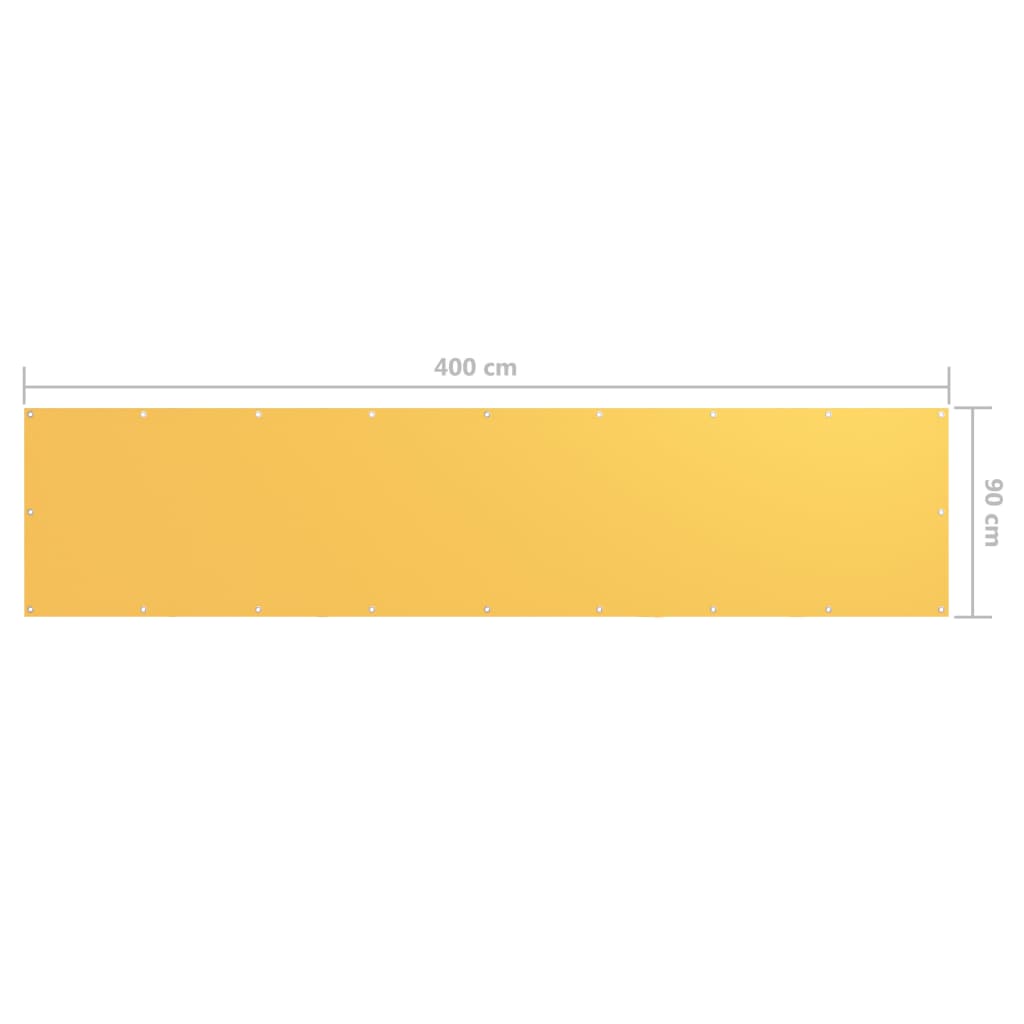 vidaXL Paravan de balcon, galben, 90 x 400 cm, țesătură oxford vidaXL Paravan de balcon, galben, 90 x 400 cm, țesătură oxford
