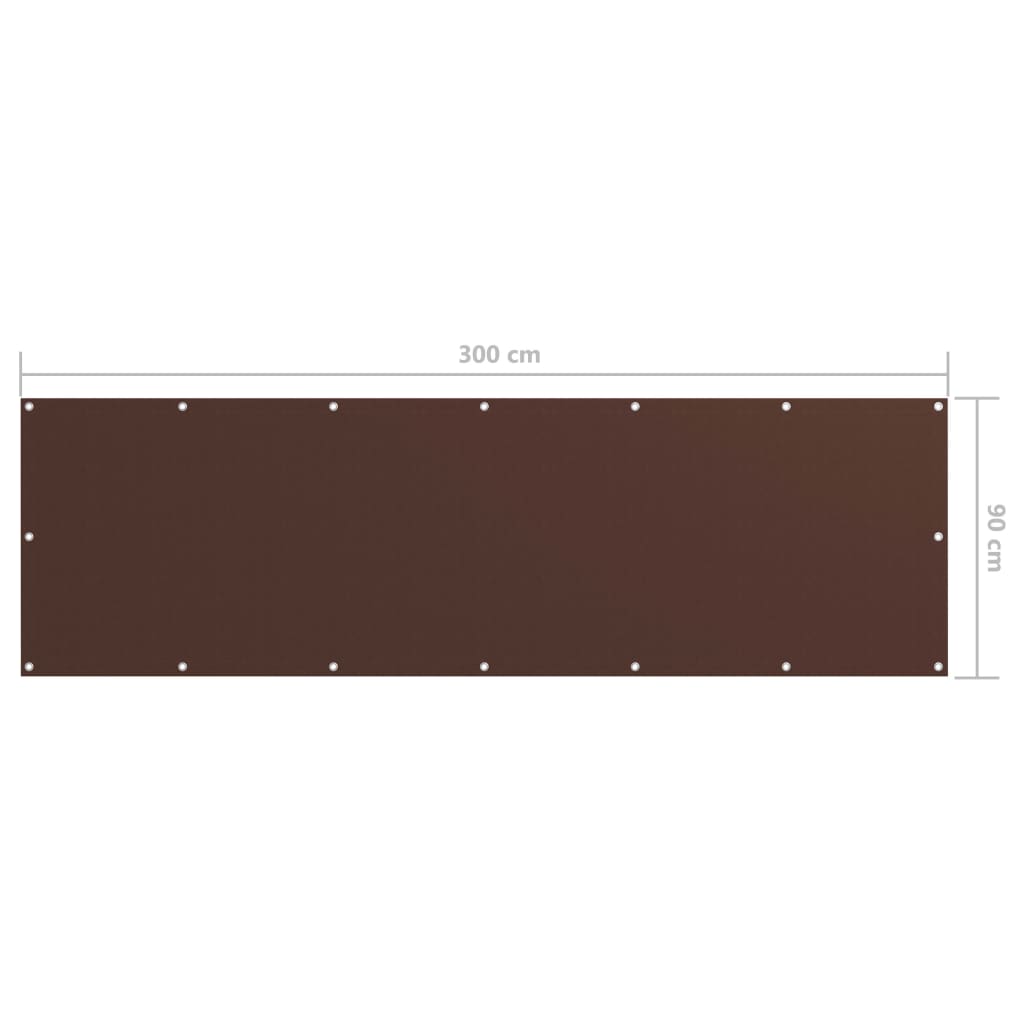 vidaXL Paravan de balcon, maro, 90x300 cm, țesătură oxford